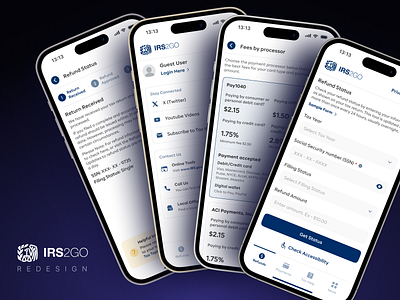 IRS2Go Mobile Redesign ✨ appdesign branding design designinspiration logo minimal mobile app redesign productdesign redesign typography ui