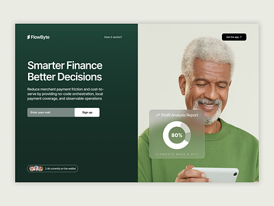 FlowByte - A Fintech Focused Website agency best branding card color design easy fintech fresh logo minimal modern payment saas simple transaction ui ux visa web