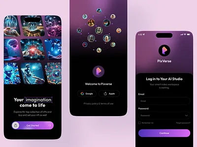 AI Video Generator App ai ai agent ai app ai generator ai image generator ai powered app ai text to video ai video app ai video generator app app design content creation app figma figma design ios mobile app mobile ui ui kit uiux design video generator