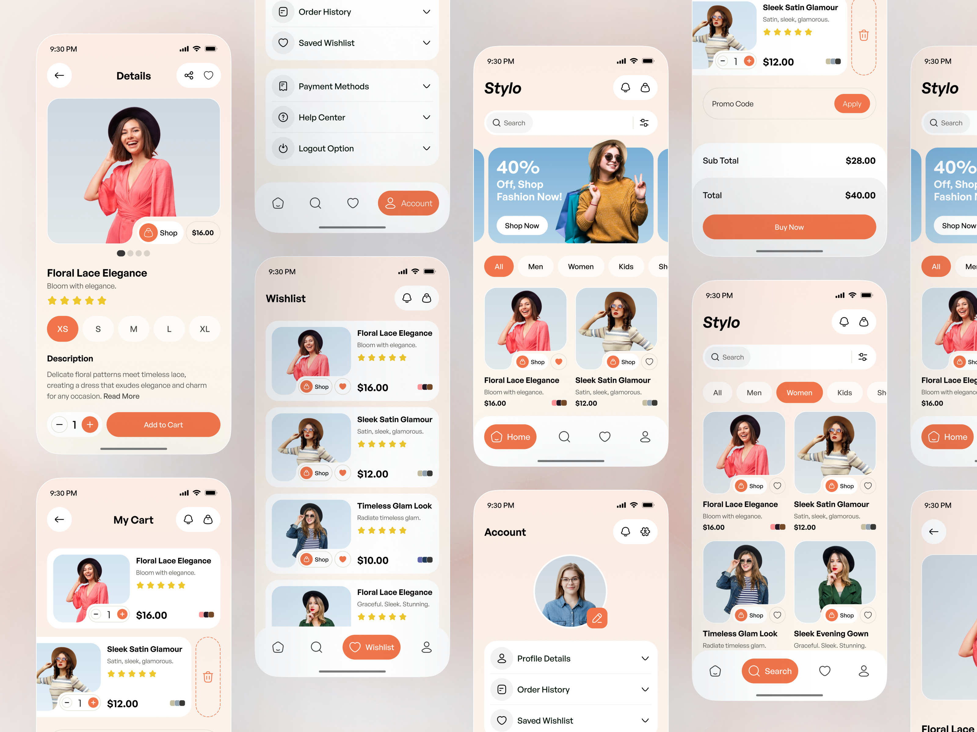 Example of Ecommerce App Design