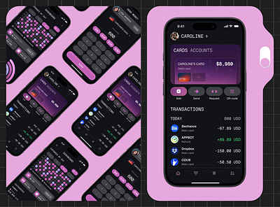 Finance Mobile iOS App Redesign app app design app design concept app design template app interface app ui dark theme dashboard dashboard design design ewallet finance finance app fintech mobile mobile app online product design ui ux