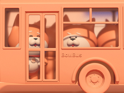 BowBus 3d bow bus cg cinema4d dogs rozov visualisation wnbl