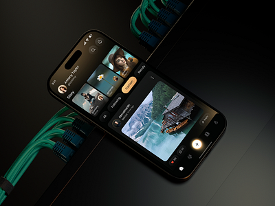 Social Media Mobile App app app design app interface best app chat ios mobile app mobile ui networking profile page social hub social media social media mobile app social platform tiktok ui design ux