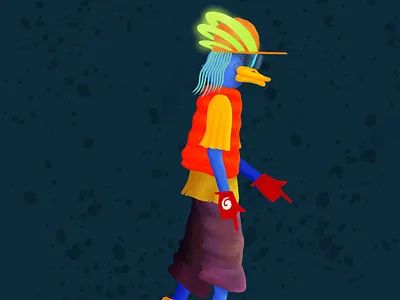 "Dancing Duck" animation art branding cartoon color pencil dance design draw dream duck electro fashion illustration motion desogn motion graphics music video water ink