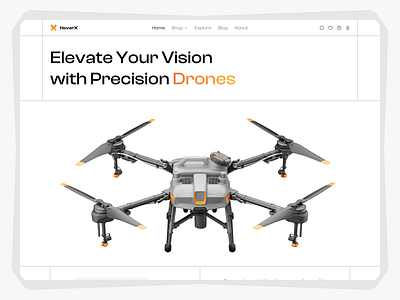 HoverX – Drone E-Commerce Website drone drone website ecommerce minimalist portfolio technologe ui ux website design