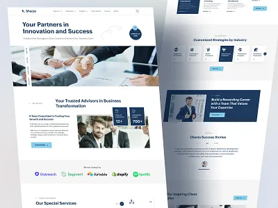 Business Consulting Landing Page agency animation branding clean company consulting consulting landing page design design illustration landing landing pgae design minimal partnership protfoilio ui ux design venture venture capital