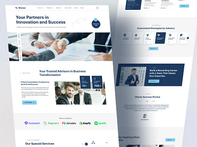 Business Consulting Landing Page agency animation branding clean company consulting consulting landing page design design illustration landing landing pgae design minimal partnership protfoilio ui ux design venture venture capital