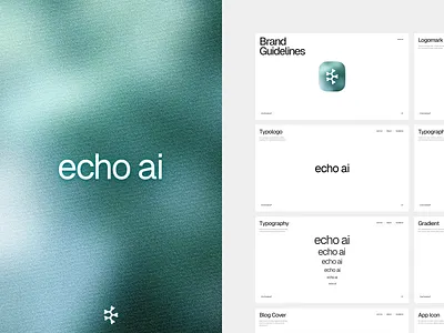 Visual Identity for an AI Agent Builder ai logo aiux brand book branding creativedirection design echo ai futureofwork identity logo logodesign modern logo productdesign typography visual identity