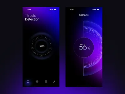 UI/UX Design for a Security App cyber cyber app cyber platform cyber security data data app data security malware mobile modern ui premium design product design security security app threats trendy ui ui
