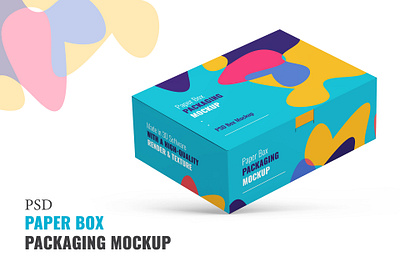 PSD Paper Box Packaging Mockup 3d render download free mockup label design packaging mockup paper box ram studio