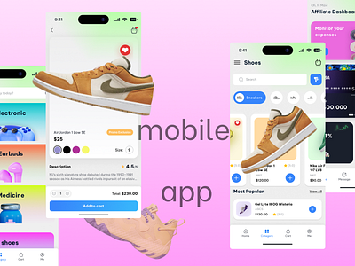 shoping app mobile ui ux design app design graphic design mobile ui ux