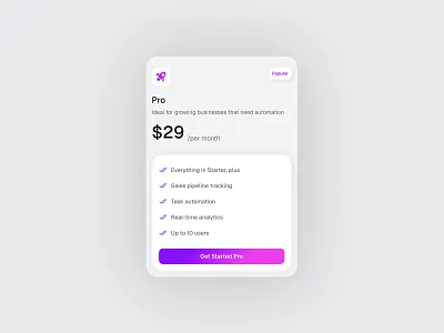 Pricing Card Design card design interface pricing product startup subscription ui ux web