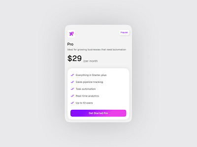 Pricing Card Design card design interface pricing product startup subscription ui ux web