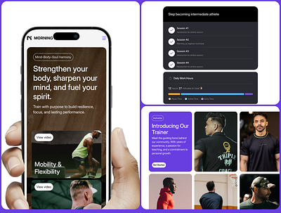 Morning Athlete - Mobile Responsive athlete design fitness graphic design gym learn logo member mobile morning responsive subscription training ui