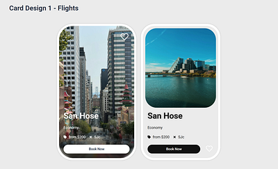 Flight Card Design landing page ui web web design website development