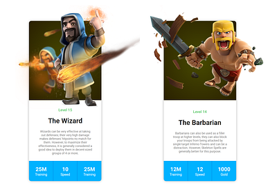 Character Card Design card ui ui web design website design website development