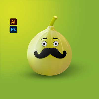 Uncle Fig Logo brand branding logo mascot mustache