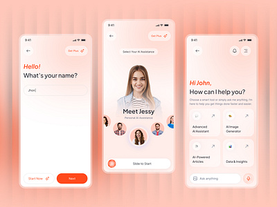 AI Assistance Mobile App UI Design ai ai app ai assistance ai assistance mobile app ai chat ai powered android design app design app ui design chat app design figma design ios design mobile mobile app mobile app design mobile design radiyal ui ui design uiux design