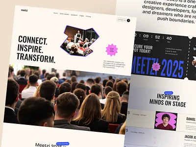 Meetzi - Event booking Website booking design event event booking website landing page meetzi online booking ui ui design user experience ux ux design web design website website design