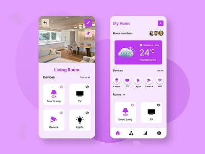 Home Control App app app ui branding graphic design home app mobile app mockup ui ui app uiux ux