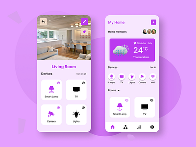 Home Control App app app ui branding graphic design home app mobile app mockup ui ui app uiux ux