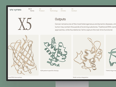 xymera | AI Drug Discovery Website - 3D Protein Structures UI 3d protein structure ai drug discovery biotech interface biotech landing page biotech web design biotech website biotechnology clean computational biology drug discovery green life science website minimal modern molecular biology oncology pathology precision medicine rna diagnostics therapeutic website