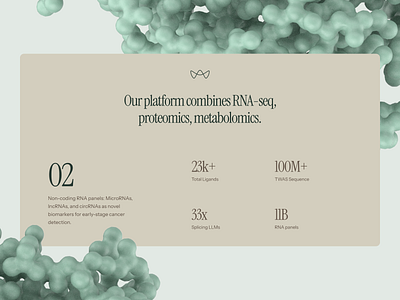 xymera: AI Oncology/RNA Therapeutics - Statistics UI 3d protein structure ai drug discovery biotech landing page biotech ui biotech web design biotech website biotechnology clean computational biology drug discovery green minimal modern molecular biology oncology pathology precision medicine precision medicine website rna diagnostics therapeutic website