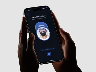 Biometric Authentication UI Concept | Face ID App Design app app design app interfaces app screen design best app design biometric authentication face recognition app ios app design login screen minimal mobile app mobile app design mobile application modern app ui product design ui design ui ux ux design