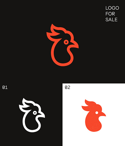 Rooster | Chicken Logo for Sale | Restaurant Food Branding animal bakeries bbq branding cafe chicken farms food graphic design grill logo logo for sale logotype mascot organic food restaurant rooster