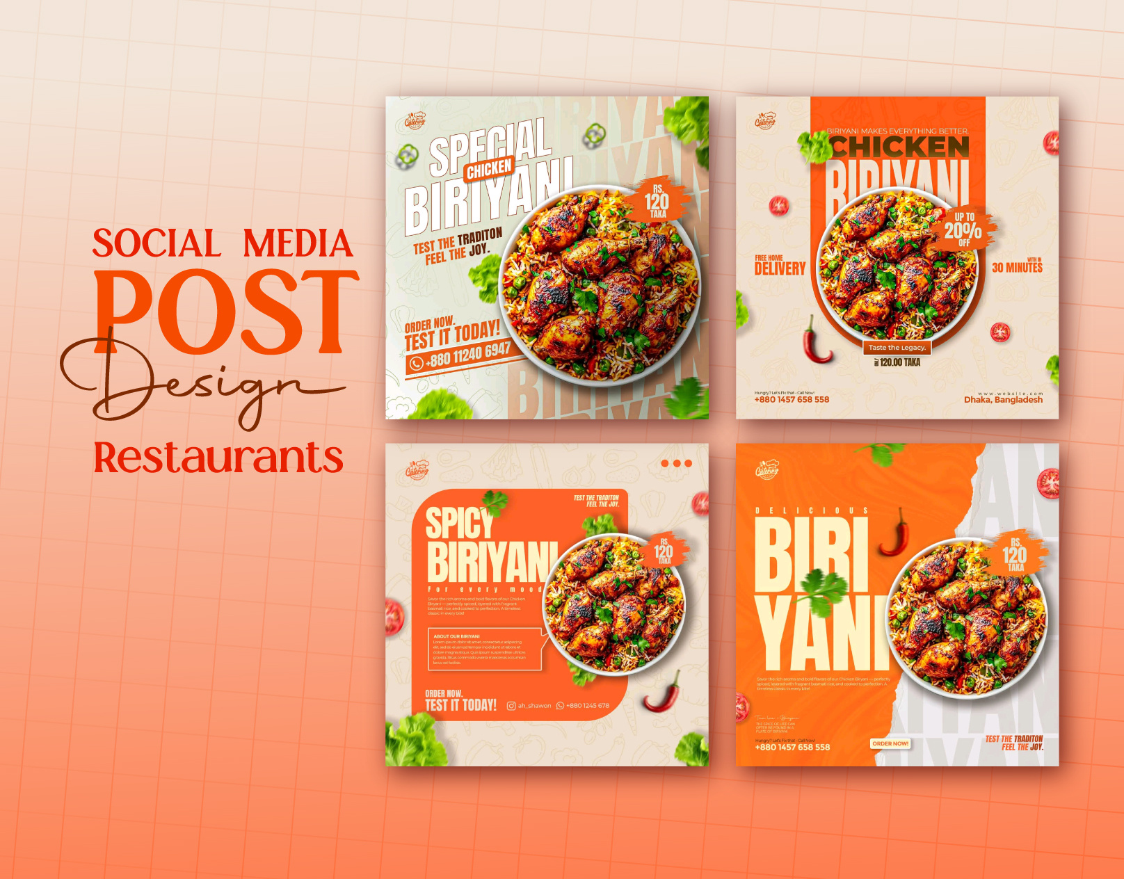 Social Media Post for Restaurant ad creative design facebook post food instagram restaurant social media post