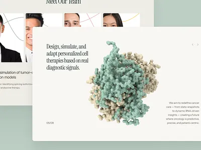 xymera: AI Precision Medicine & Drug Discovery - Protein Details 3d protein structure ai drug discovery biotech landing page biotech ui biotech web design biotech website biotechnology clean computational biology drug discovery green minimal modern molecular biology oncology pathology precision medicine precision medicine website rna diagnostics therapeutic website