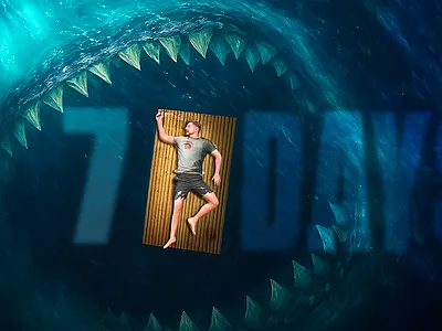 “7Days Stranded At Sea” Thumbnail by Mr. Beast Redesigned design graphic design redesigned thumbnail youtube