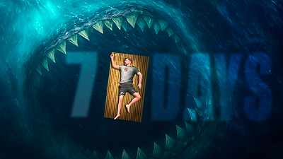 “7Days Stranded At Sea” Thumbnail by Mr. Beast Redesigned design graphic design redesigned thumbnail youtube