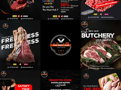 THE MEAT HUB graphic design