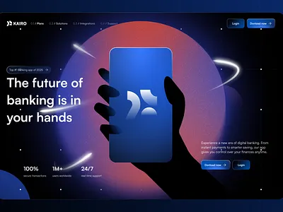 KAIRO | Banking App figma fintech landingpage photoshop saas ui ux web design website design