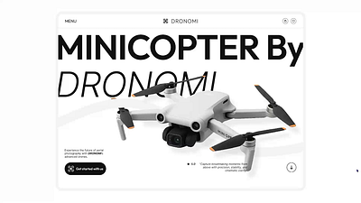 DRONOMI- Website Landing page Ui animation drone ecommerce figma landingpage product design prototype ui ux webdesign website