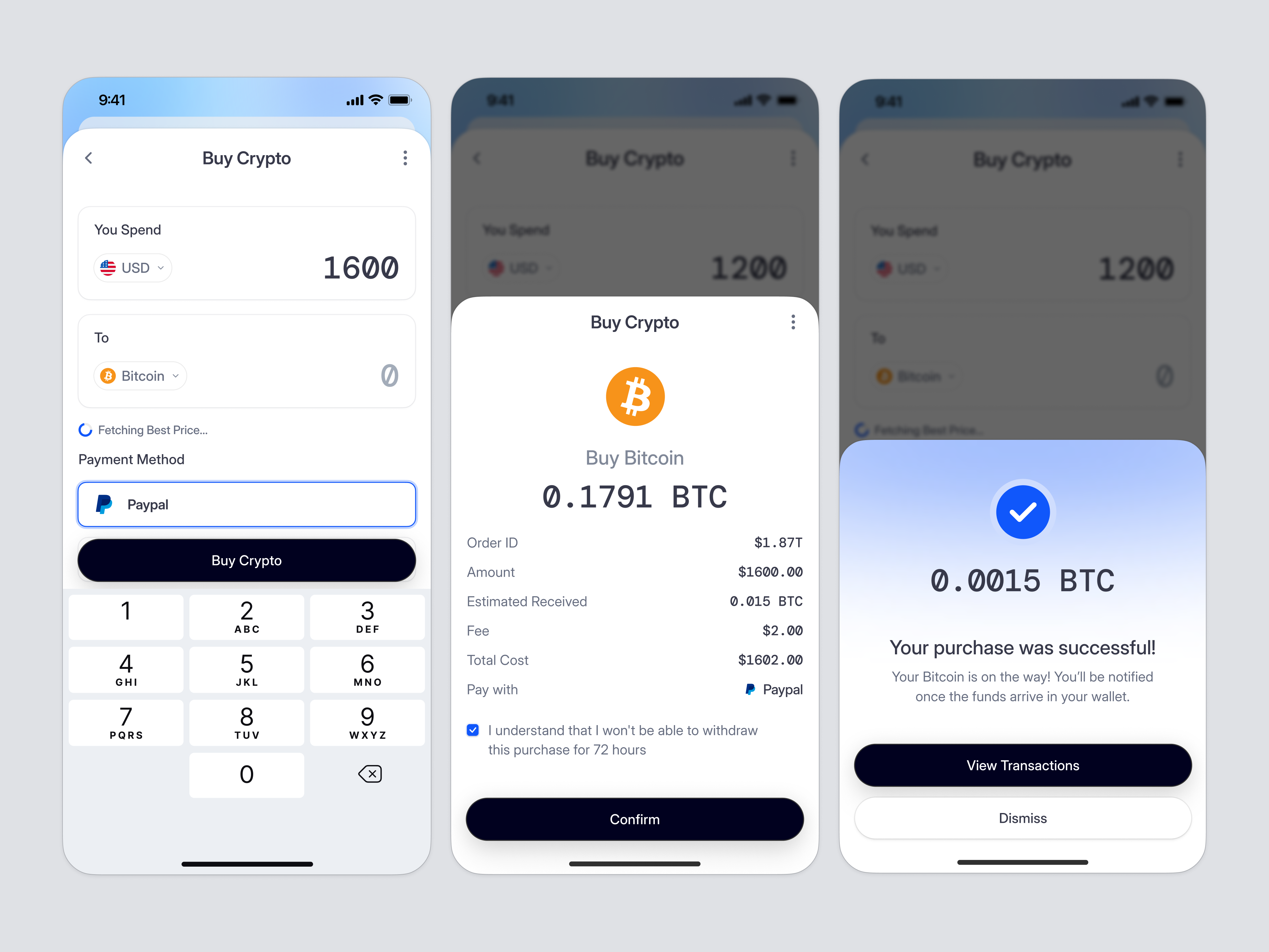 Crypto App: Coin Transaction Flow by Keitoto on Dribbble