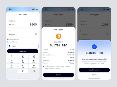 Crypto App: Coin Transaction Flow app design blockchain btc coin transaction crypto crypto coin crypto transaction crypto wallet cryptocurrency financial fintech mobile mobile app product design transaction uiux userflow wallet web3