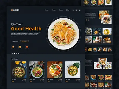 Restaurant Web Design business website landing page ui designer web designer web development website design