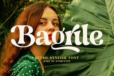 Bagrile Retro Stylish Font calligraphy display display font font font awesome font family graphic design lettering sans serif sans serif font script serif font type typeface typography