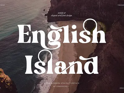 English Island Elegant Ligature Serif Font calligraphy display display font font font awesome font family graphic design lettering sans serif sans serif font script serif font type typeface typography