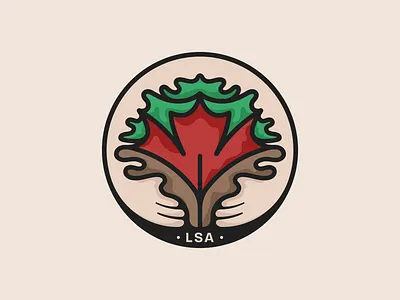Lebanese Student Association assistance association badge canada cedar tree concordia culture education emblem group hands lebanese logo palm leaf students union unity university