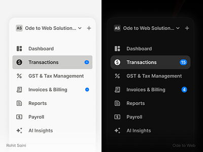 Admin dashboard side panel design (light & dark) admin agency clean dark mode dashboard data elegant grayscale light mode management minimal saas side bar software ui design ui ux design ux design