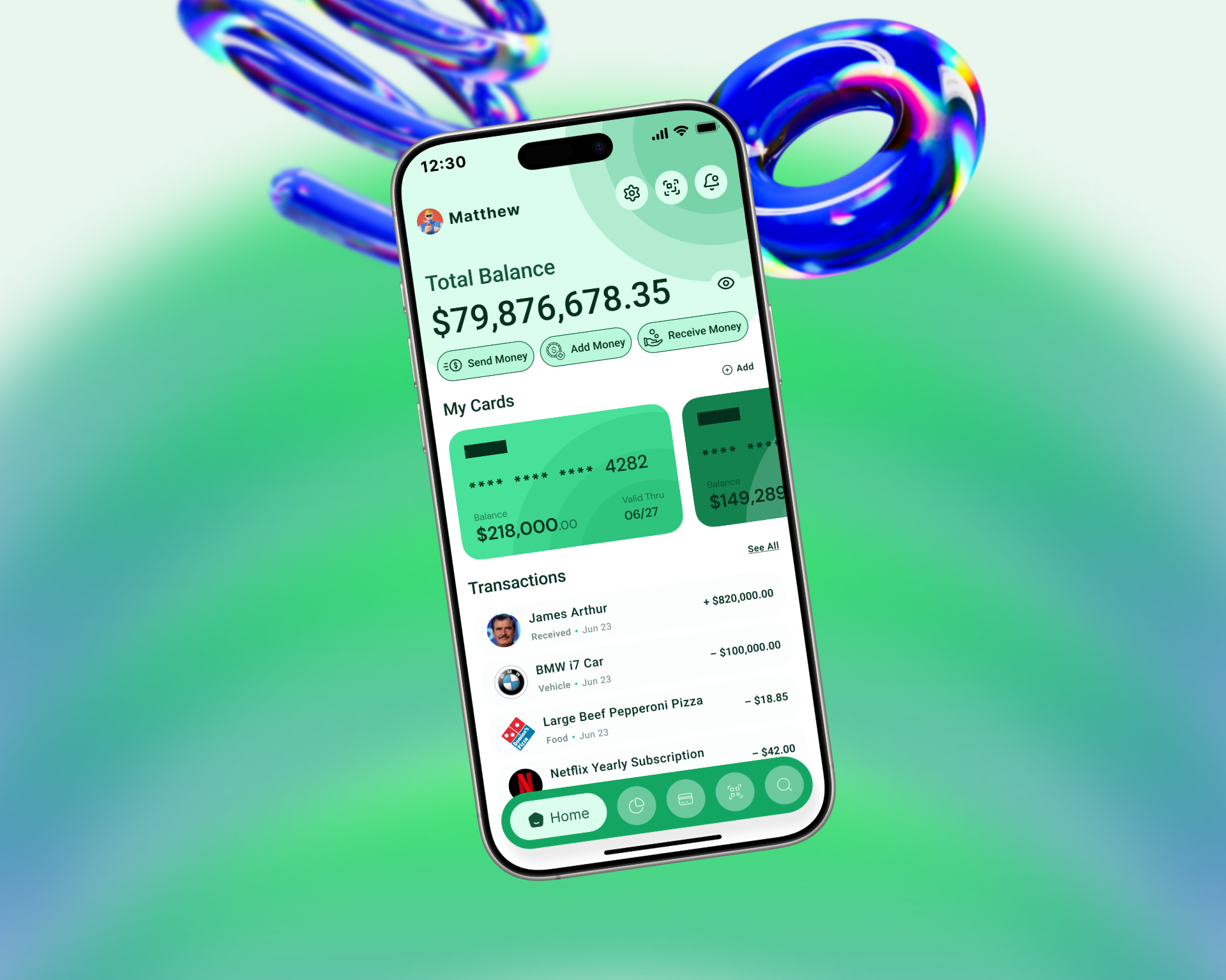 Example of Fintech Mobile App Design
