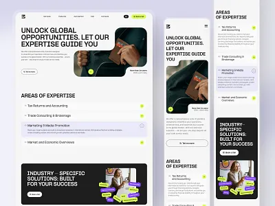 Cross-Border Business Platform ✸ Fintech b2b finance financial fintech landing page modern saas saas website ui ux web design website