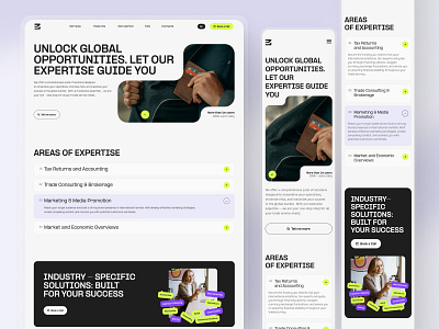 Cross-Border Business Platform ✸ Fintech b2b finance financial fintech landing page modern saas saas website ui ux web design website