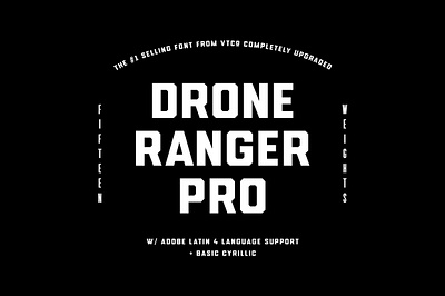 Drone Ranger PRO Font Family bold classic diacritics display drone ranger pro font family fonts multilingual ranger retro type vintage vintage type weights