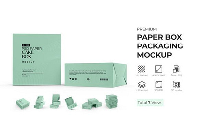 Rectangular Cake Box Packaging Mockup PSD branding design graphic design illustration mockup template packaging mockup paper box paper box psd mockup psd mockup realistic mockup ui