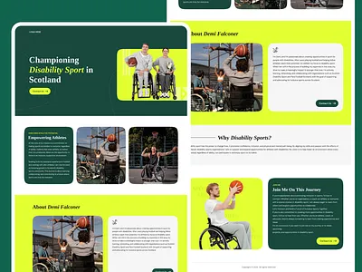 Championing disability sport landing page figma figma design landing page sports landing page ui design ui ux website design