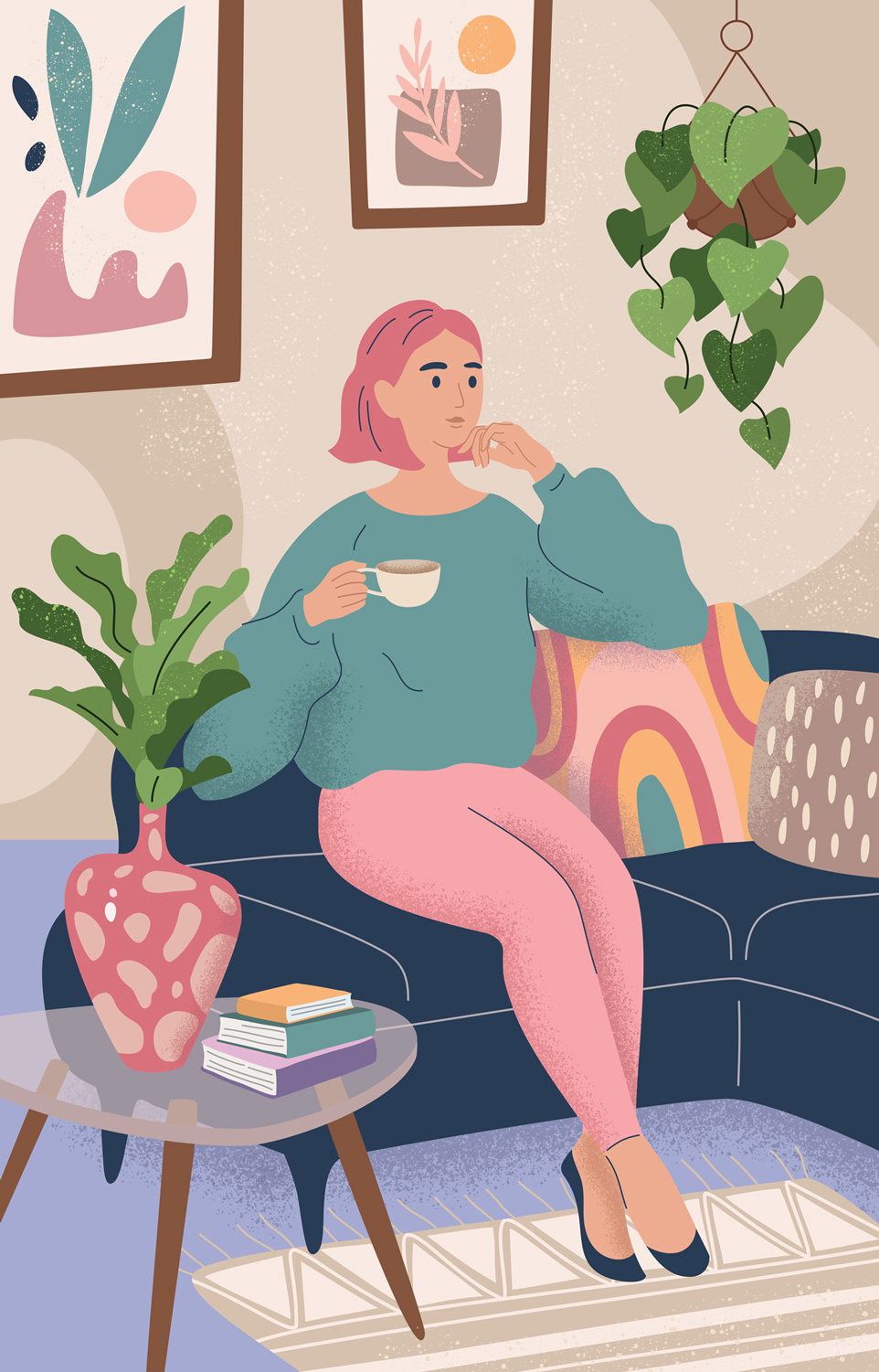 Coffee Pause design flat graphic design illustration people vector